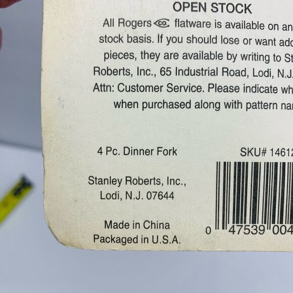 NOS Replacement 4 Pc. Dinner Forks Rogers by Stanley Roberts VERONA Stainless - Picture 4 of 5